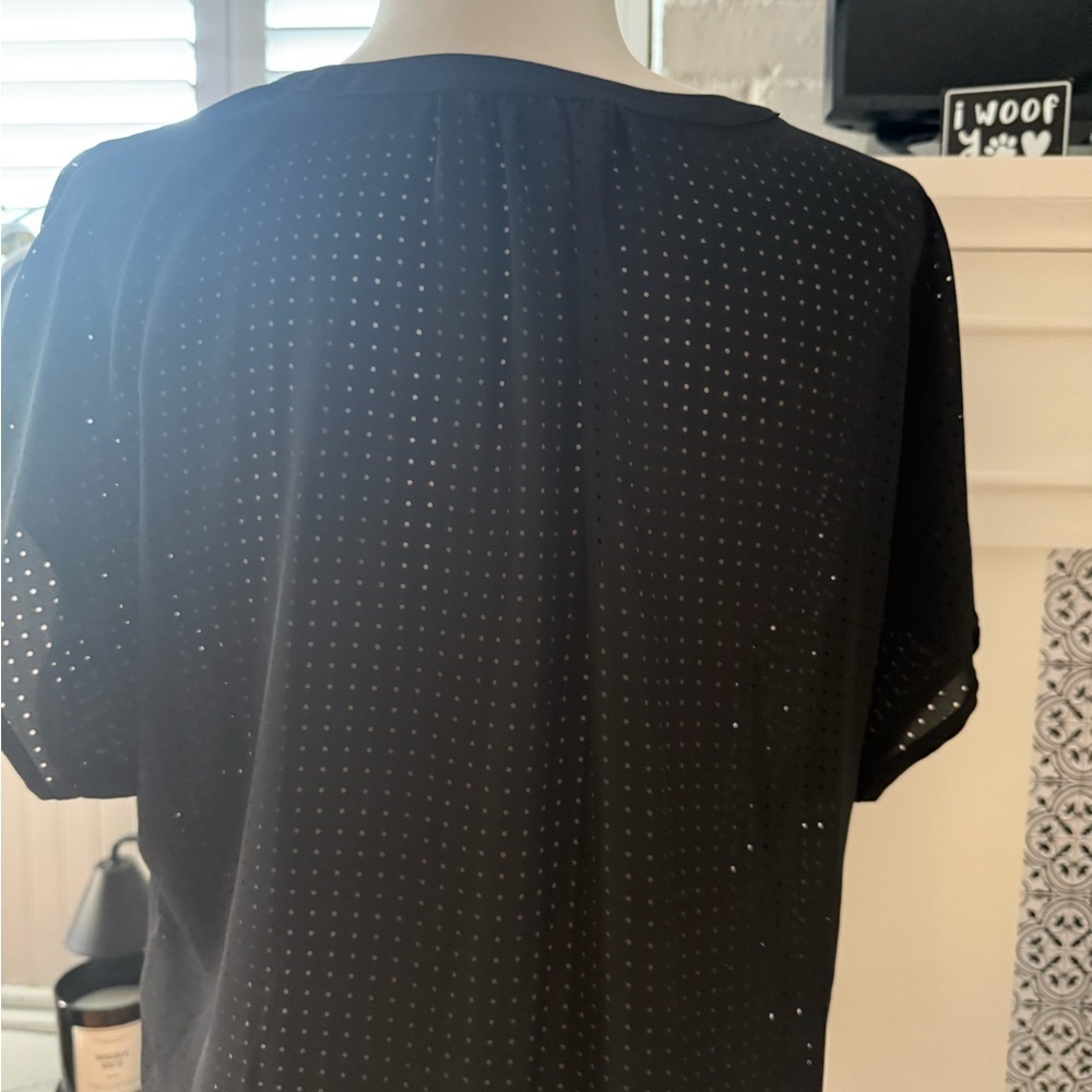 Banana Republic Black Boxy Short Sleeve Blouse - Picture 10 of 10